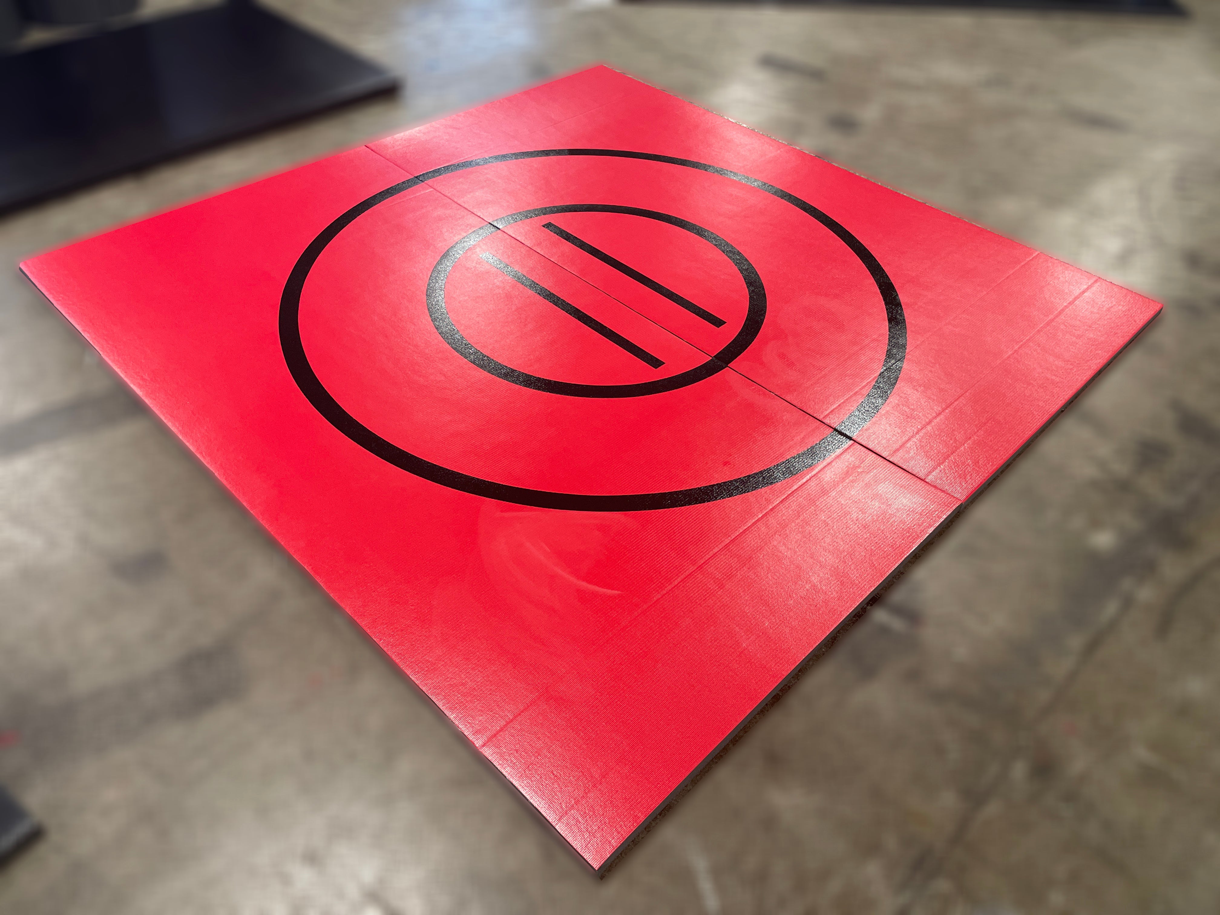 Clearance 8' x 8' x 1 3/8" Roll-Up wrestling Mat Red