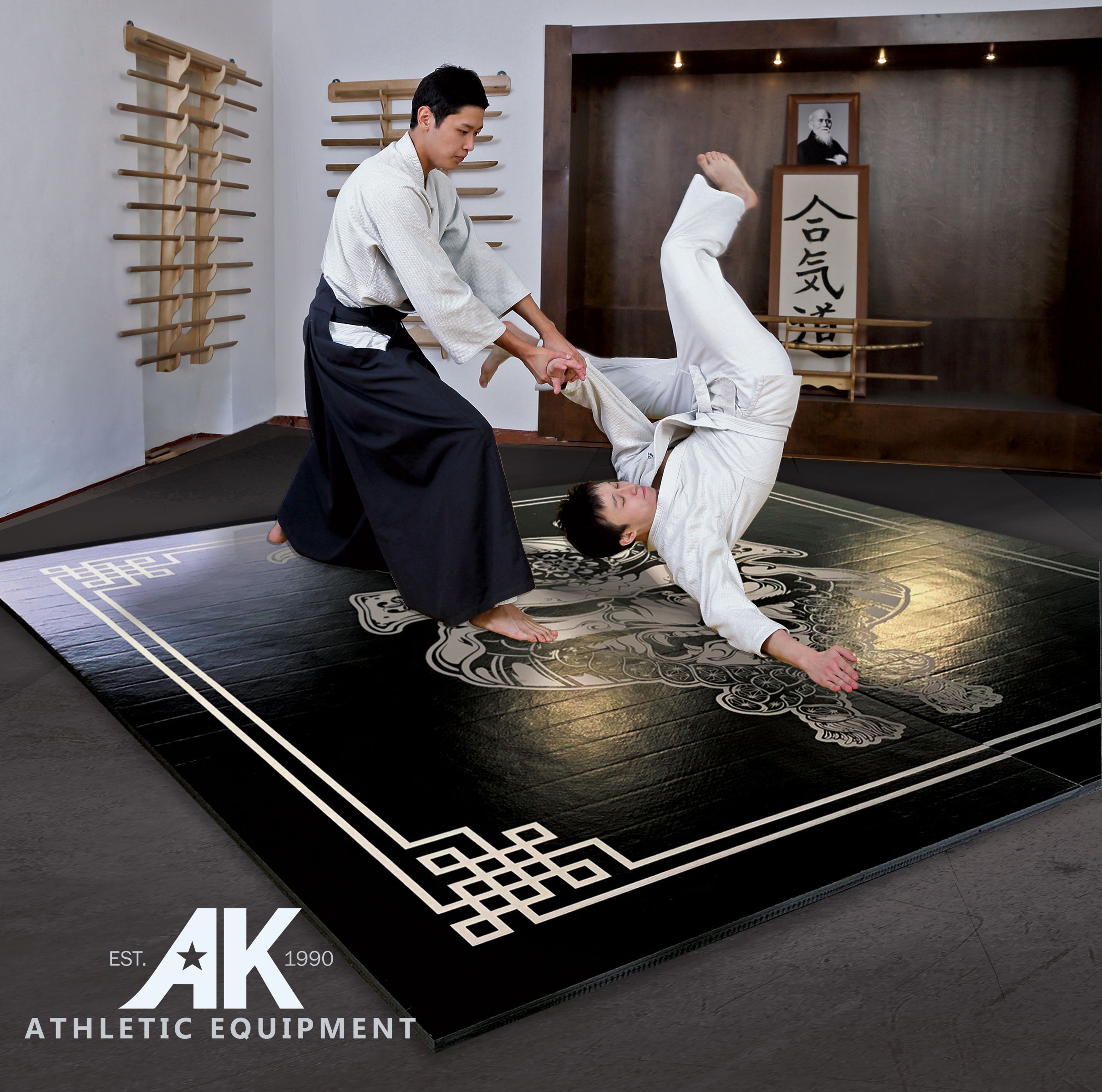 Samurai Digitally Printed 8' x 8' x 1 3/8 Roll-Up MMA Grappling
